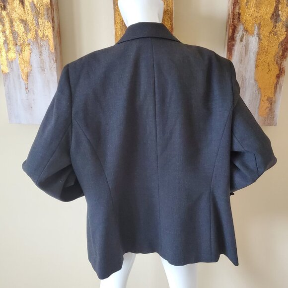 Jones New York Dress Women's Black/Gray Wool Jacket SZ 18W - Picture 5 of 8